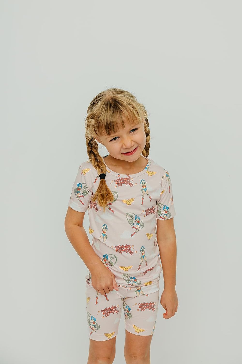Copper Pearl 2 Piece Pajama Sets, Stylish Short Sleeve Pajamas for Babies Toddlers and Kids, Ultra-Soft Premium Material, 3 Years, Wonder Woman™