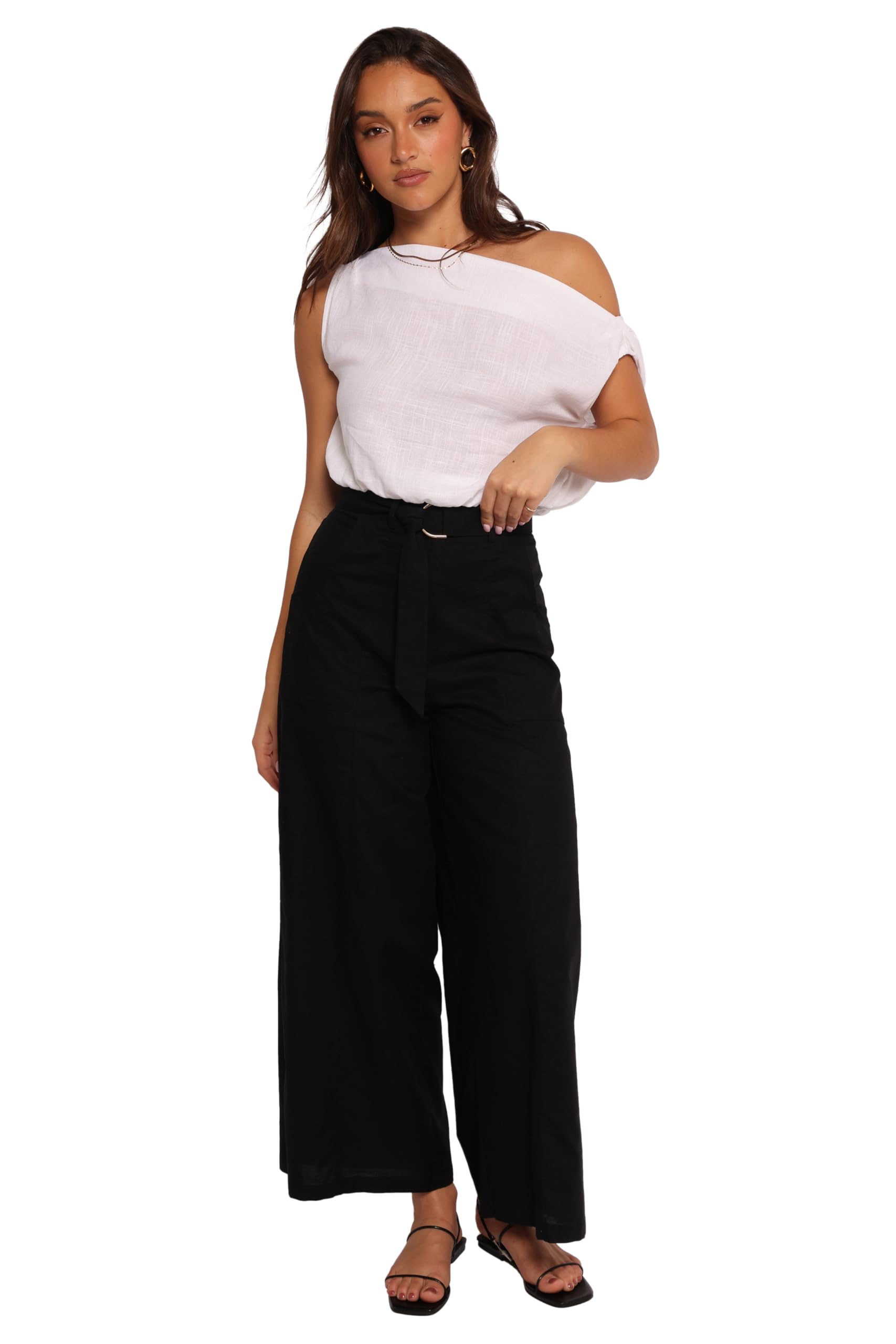 Petal Pup Womens Sadie-Wide-Leg-Pant-Black