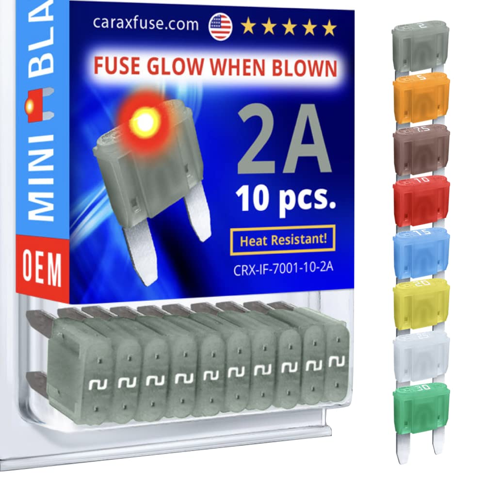 Carax Glow Fuse Identification Glow When Blown Automotive Fuses - 2 Amp ...