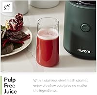 Vista 5 de Hurom H320 Cold Press Juicer Machine, Easy to Clean Masticating Slow Juicer, Coarse Strainers, Self-Feeding, Hands Free, Family Size, Quiet Motor