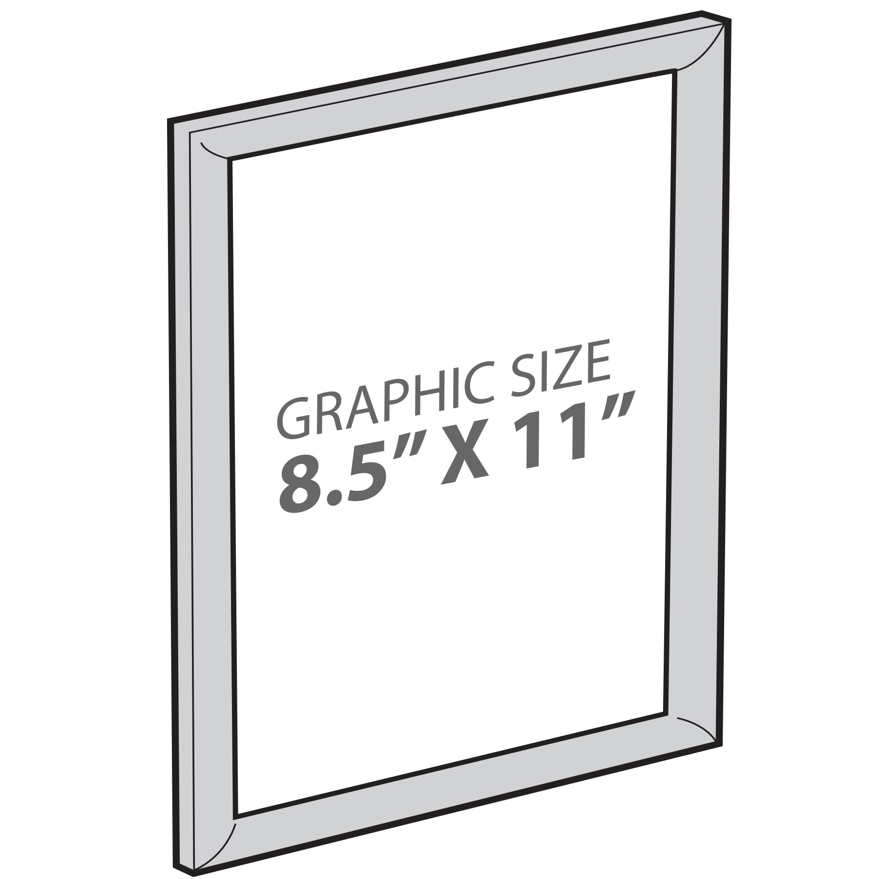 Azar Displays300336-SLV-4PK Wall Mount Plastic Snap Poster Frame 8.5" x 11" Portrait/Landscape Sign Holder Frame, 4-Pack - Image 2