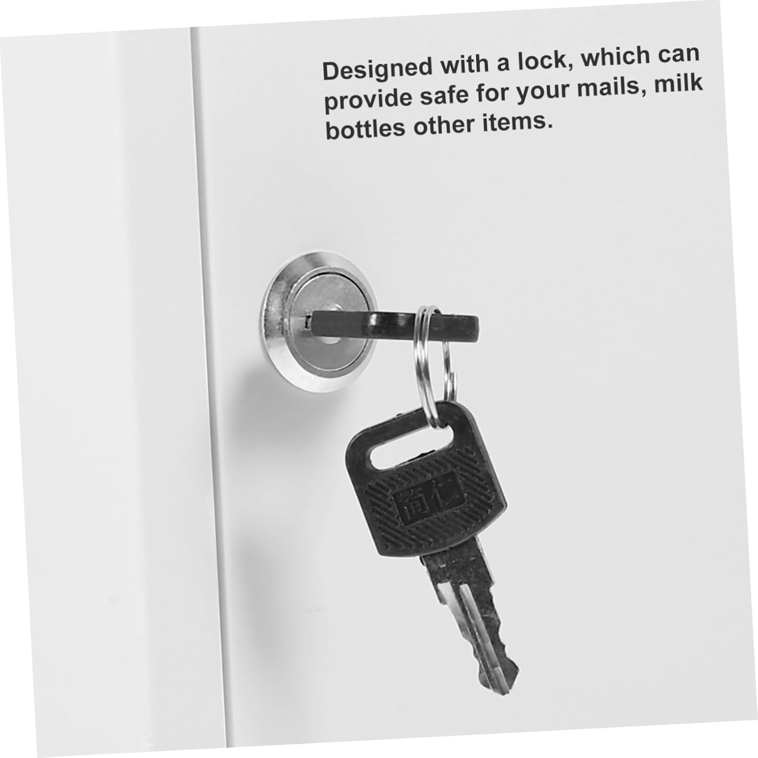 Angoily Wall-mounted Lockable Mailbox for Milk and Letters Plastic Storage Box Secure Lock for Home and Outdoor Accessory Style
