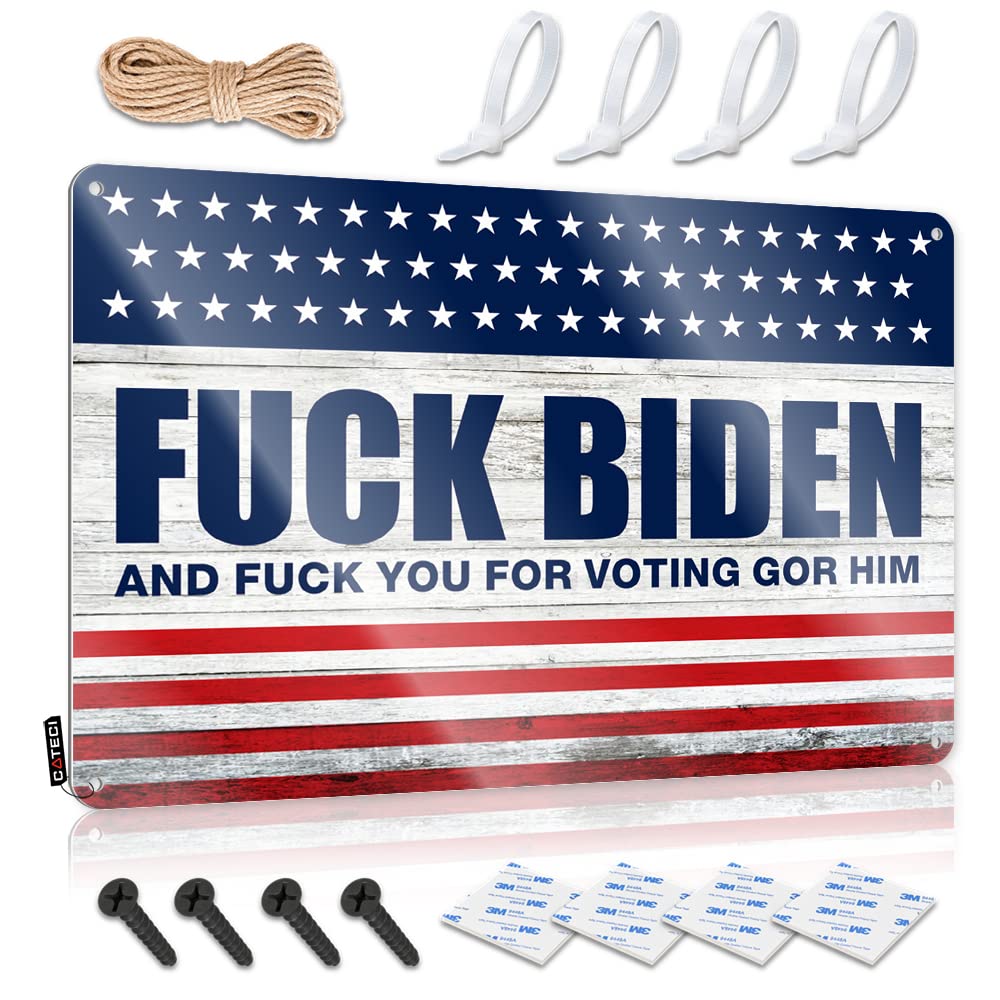 Vpguqarfr Colour Tinsign Guard Decoration | Fuck Biden Retro For Basement Living Room(30X40cm)