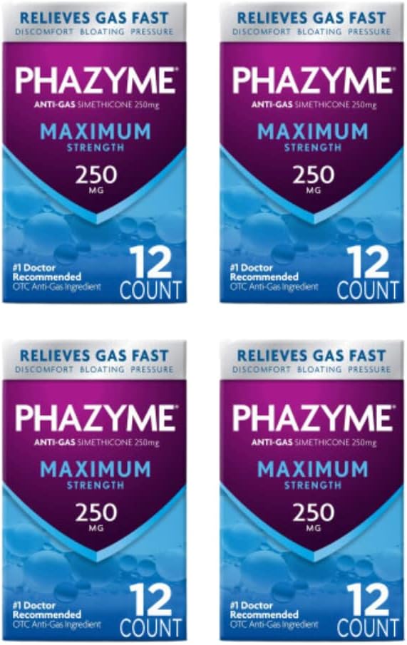Phazyme Maximum Strength Gas & Bloating Relief, Works in