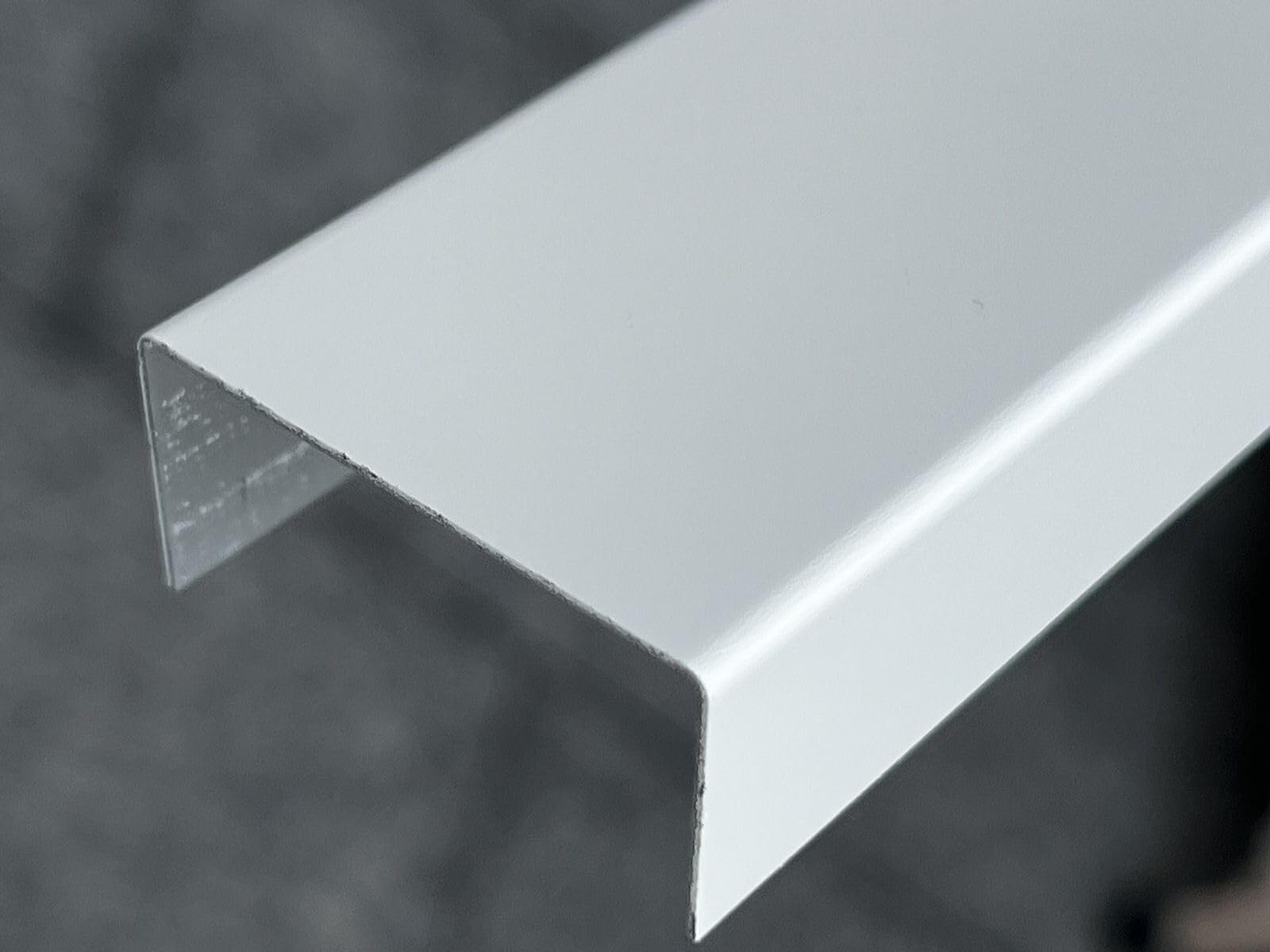 Alu U-Profil RAL9016 Verkehrsweiß 1,0mm Aluminium Kantenschutz Winkelprofil Abdeckung Weiß, Größe: 2000 mm, Form des Artikels: 20x40x20 mm