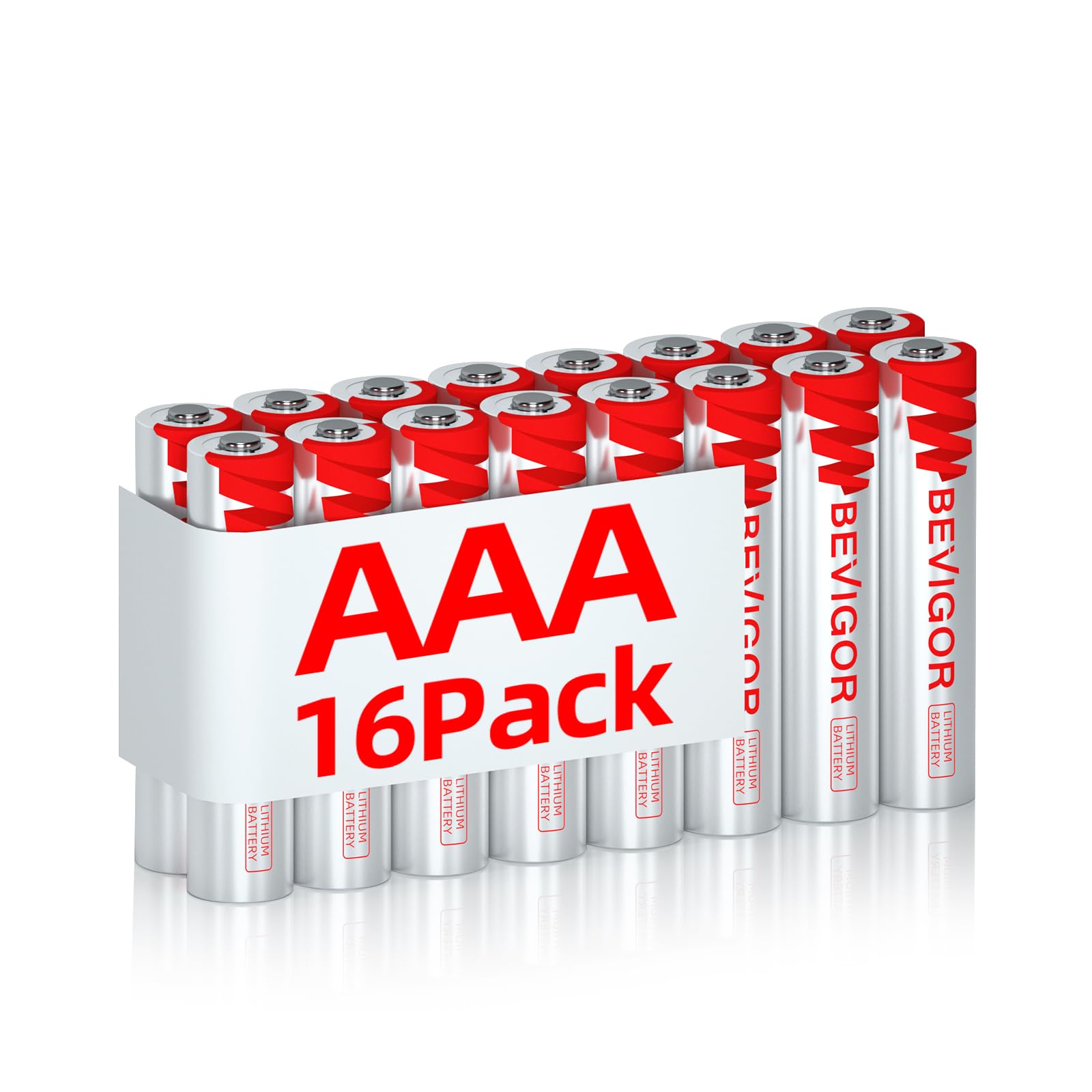 BEVIGORLithium Batteries AAA,16Pack Triple A Lithium Iron Batteries, 1.5V 1200mAh Longer Lasting AAA Batteries for Flashlight, Toys, Remote Control, Non-Rechargeable