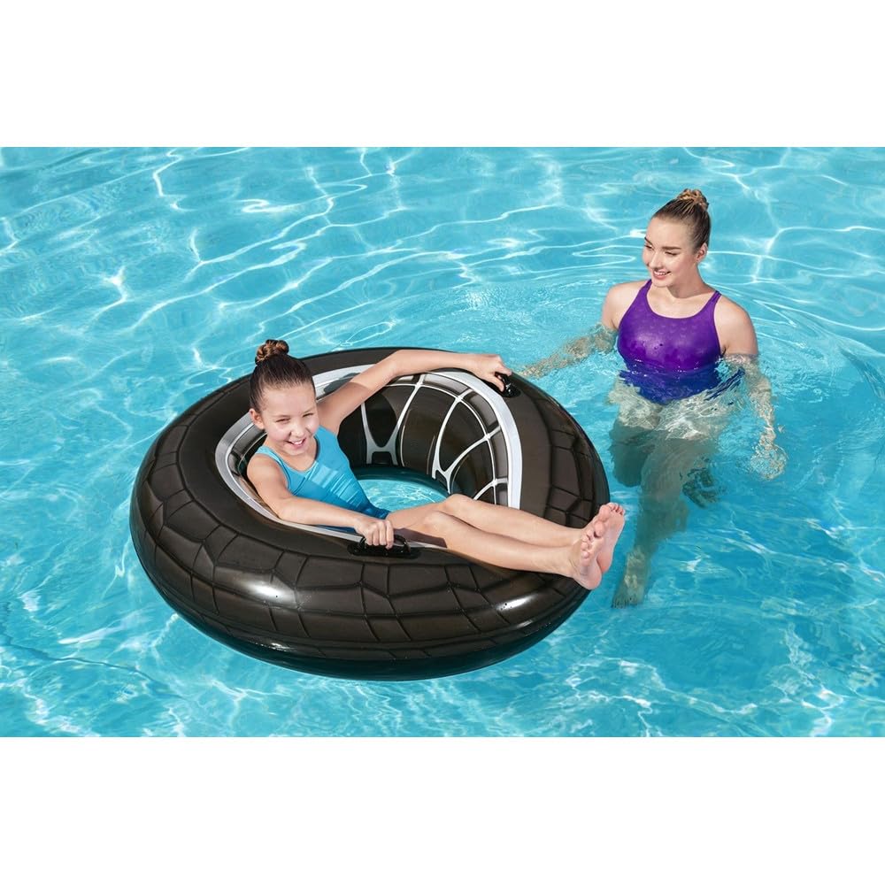 Trade Shop - Ciambella Gonfiabile con Maniglie Forma di Ruota Grande 119 Cm Gonfiabili -