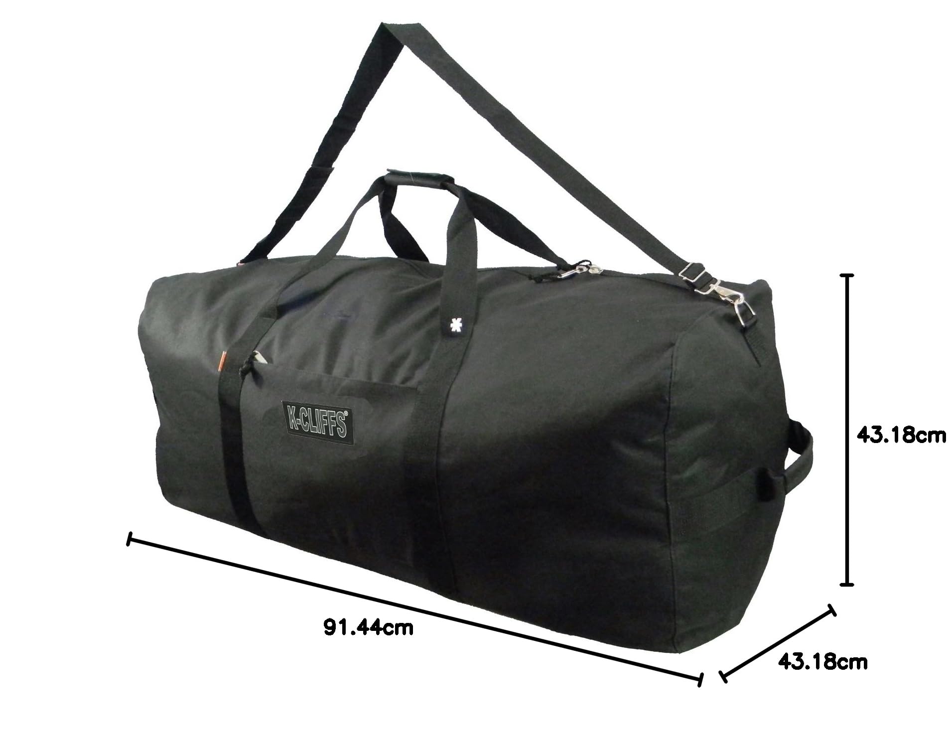 Heavy Duty Cargo Duffel duży sprzęt sportowy zestaw perkusyjny sprzęt sprzęt torba podróżna torba na bagażnik dachowy, Czarny, 36" x 17" x 17", Podstawowy