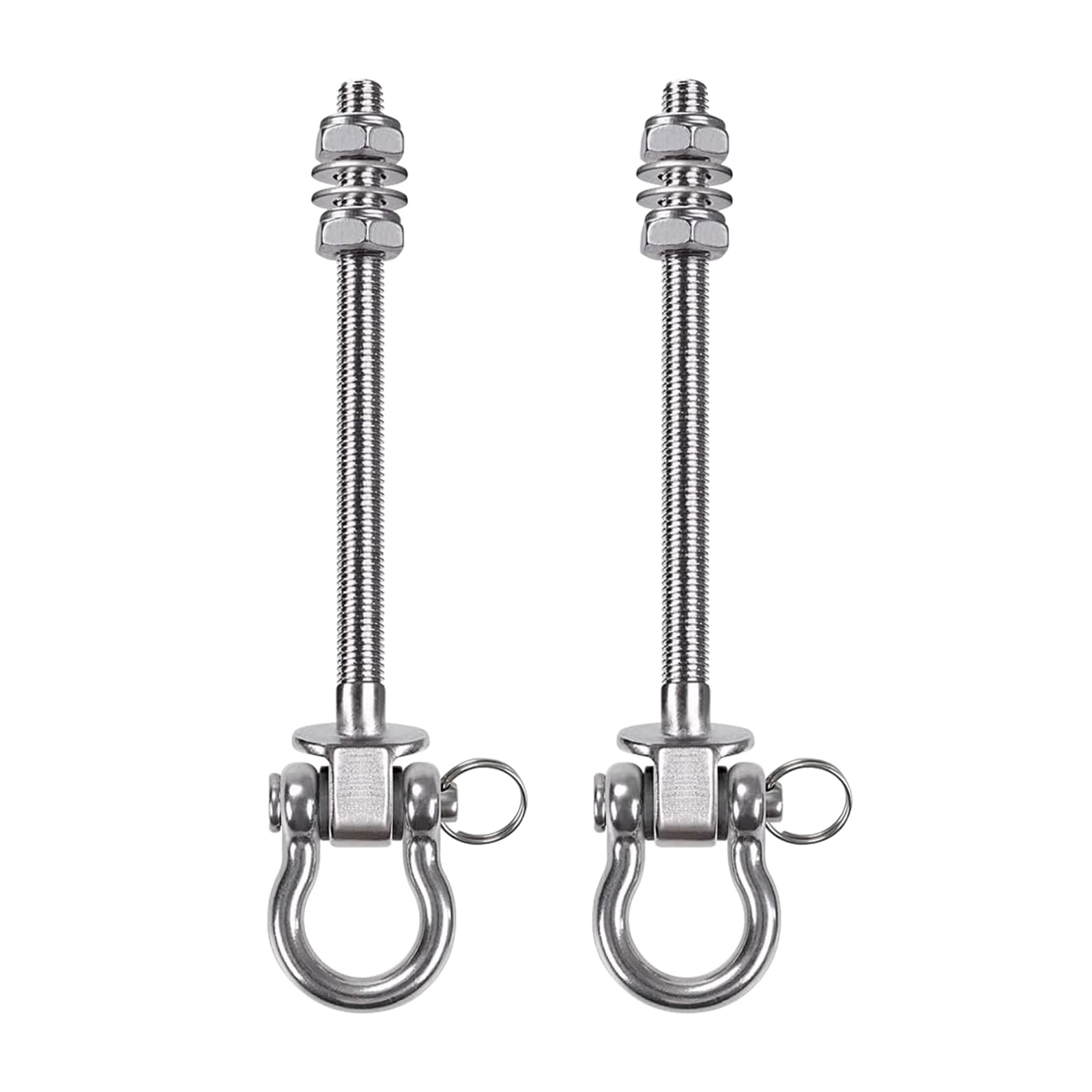 Ganci per altalena con cuscinetto, bulloni da appendere, 2/4 pezzi, gancio a moschettone per amaca, gancio a moschettone da 21 cm, kit di montaggio per appendere amache, altalena portico,