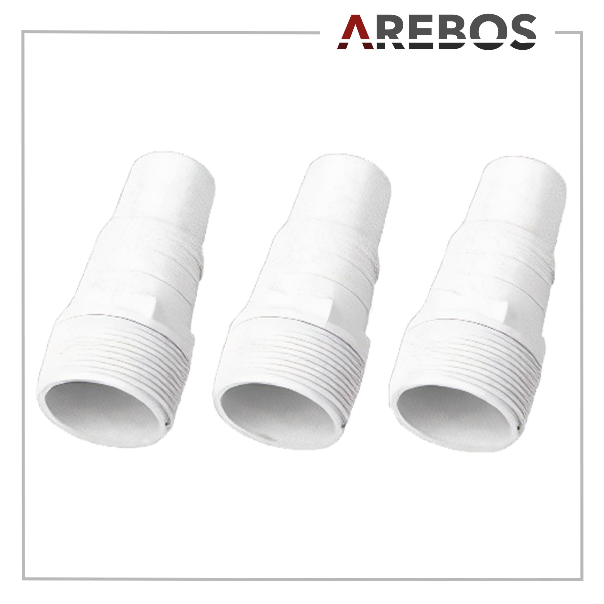 Arebos Kit de derivación de Piscina | Universal para Calentadores solares | Paneles solares y Bombas de Calor | 12 Piezas | Material plástico Conector Ø 32/38 mm