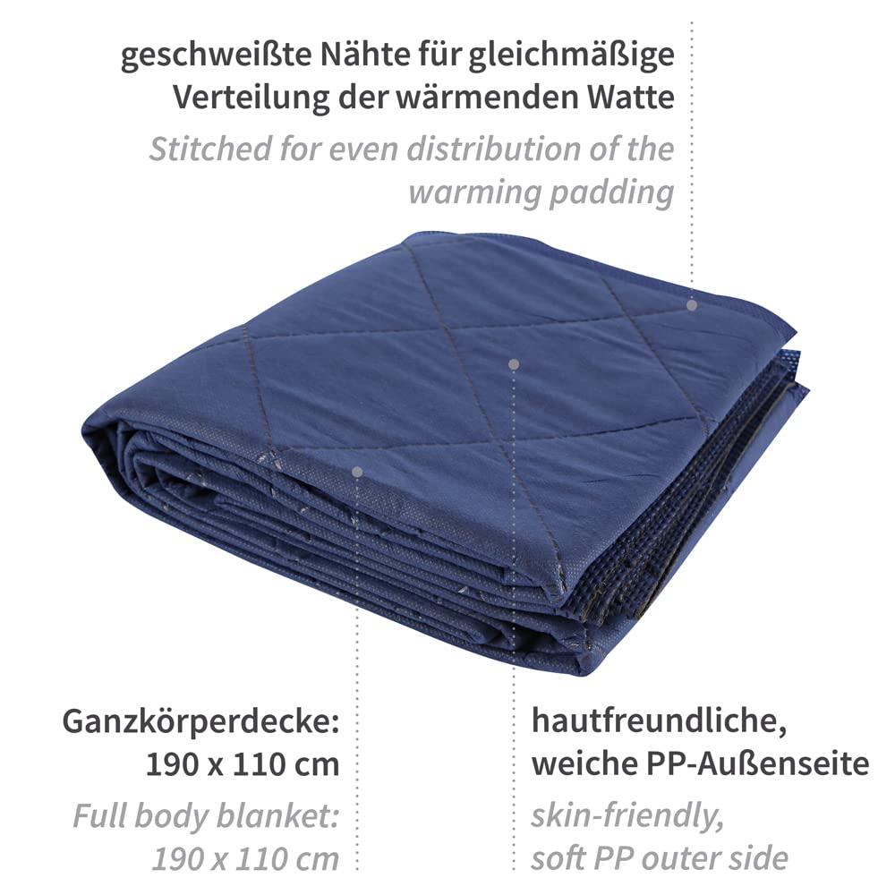 FRANZ MENSCH 25 Stück Hygostar Einmaldecken | PES-Füllung, PP, Gewicht: 500g, blue, L: 190cm, B: 110cm, Box, Patientendecke, Notfalldecke, Einmaldecke