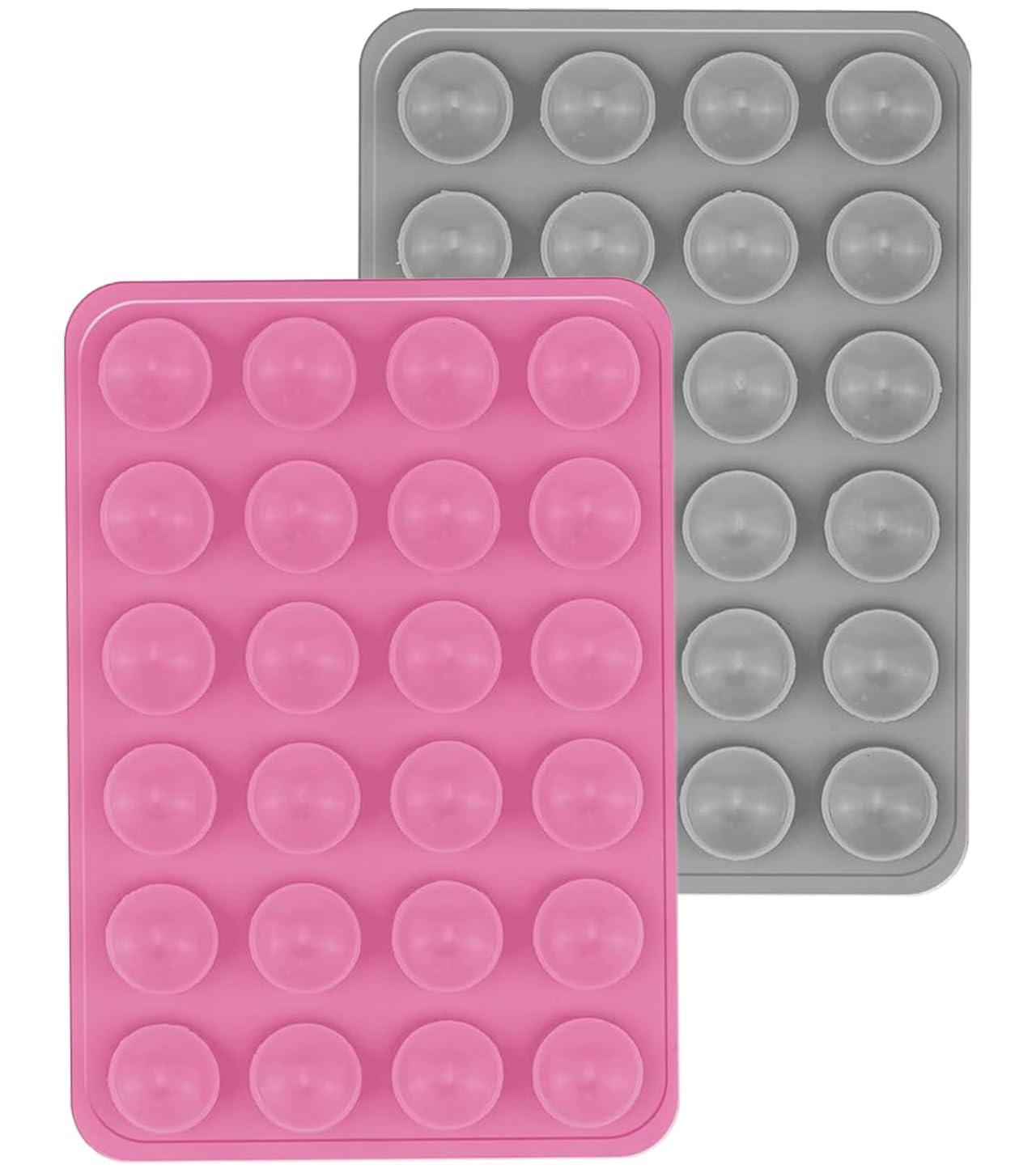 Suction Phone Case, Phone Suction Sticker, for Hands-Free Mobile Accessory Holder Grip, Video Phone Accessory Compatible Mirror, Shower, Chipku for Mobile [Grey+Pink] [Pack of 2]-image-14