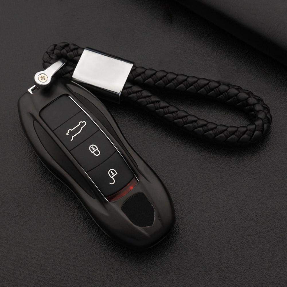YXNVK Aluminium Alloy Car Remote Smart Key Shell Holder CoverKey Case Key Chain, For Porsche Cayenne Macan 911 Panamera