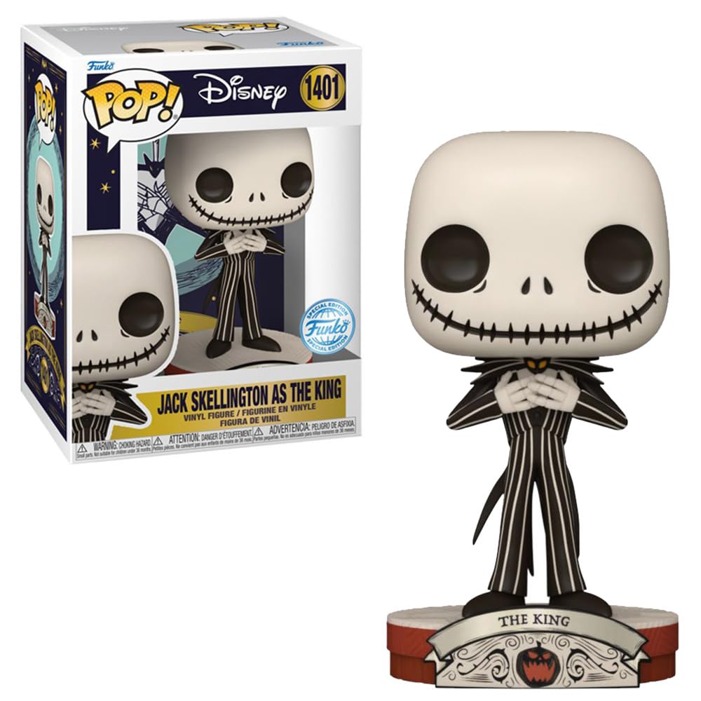 Pop! Disney: TNBC The Nightmare Before Christmas - Jack Skellington as The King (Hot Topic Exclusive), Black