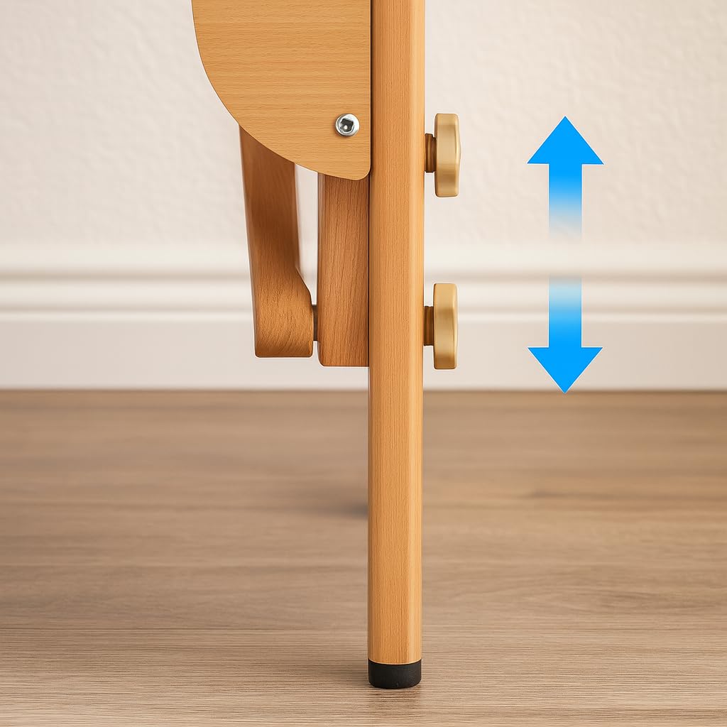 T-LOVENDO.ES Camilla de Masaje Plegable portátil Ligera Profesional | 2 cuerpos con Altura Ajustable | Acolchado Espuma Alta Densidad | Estructura Madera | Soporta hasta 200kg