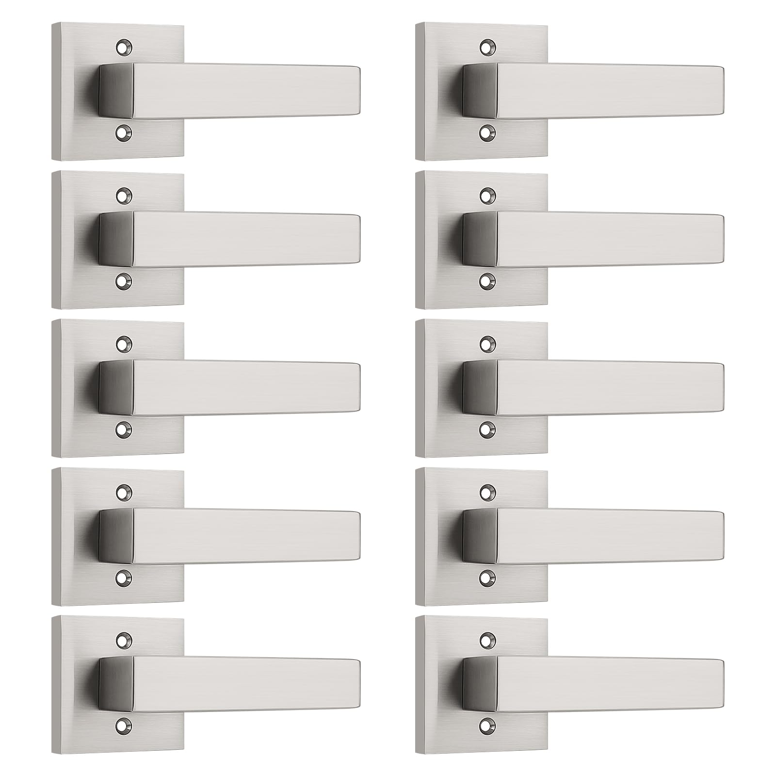 Brushed Nickel Keyed Door Handles - Secure & Stylish -30