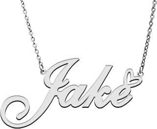 Custom Name Necklace Personalized Customized Plated Pendant Necklace with Heart Jewelry for Women Christmas Valentine's Day Birthday New year Mother's Day