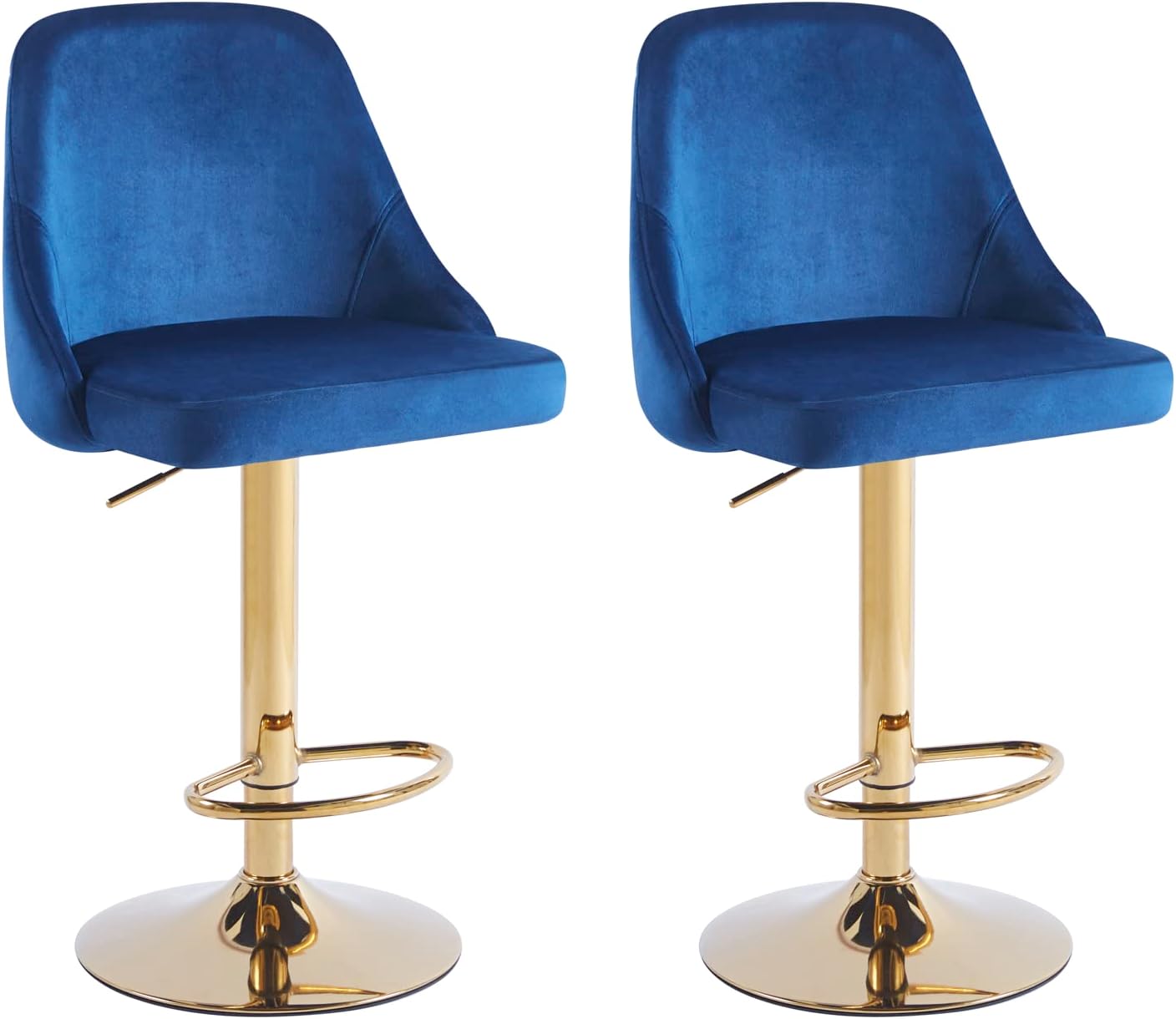 Velvet Bar Stools Set Of 2 Or Single Soft Velvet Padded Bar Stools For Kitchen Counter Swivel