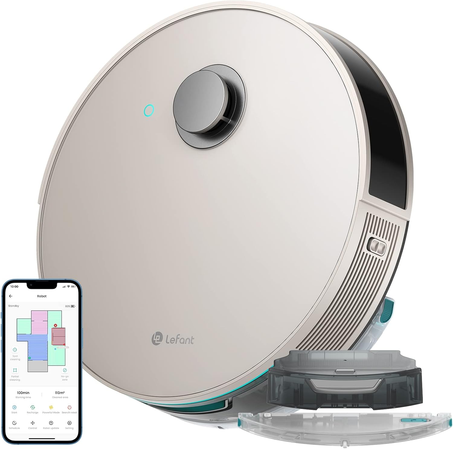 Lefant N3 Robot Vacuum and Mop, DToF Lidar Navigation & MultiLevel Mapping, 4000Pa