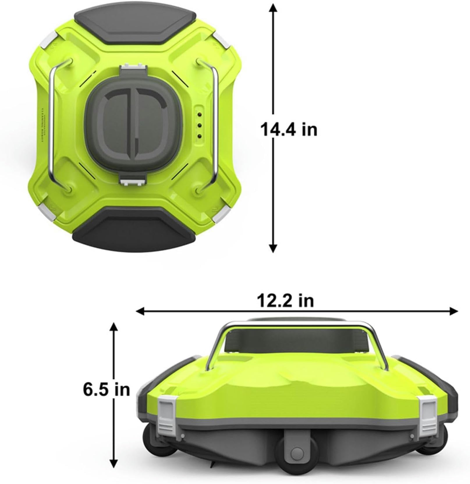 Limpiador robótico automático de piscinas, escalada de pared, contenedor de filtro masivo de carga superior, aspiradora robótica inalámbrica para piscinas en el suelo y sobre el suelo