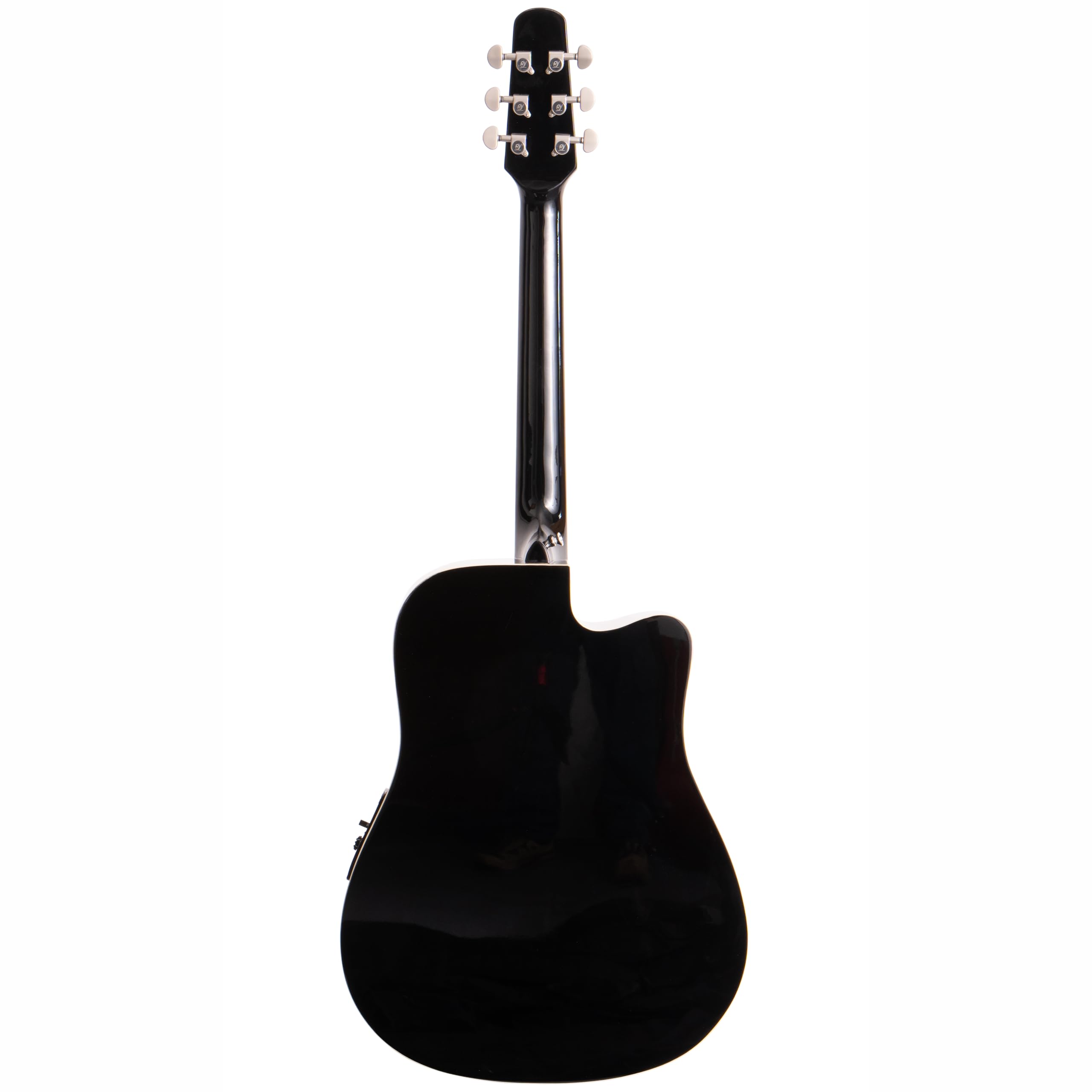 Lindo Chitarra elettroacustica a forma di rondine per mancini in viola preamplificatore digitale Tuner/equalizzatore e custodia imbottita