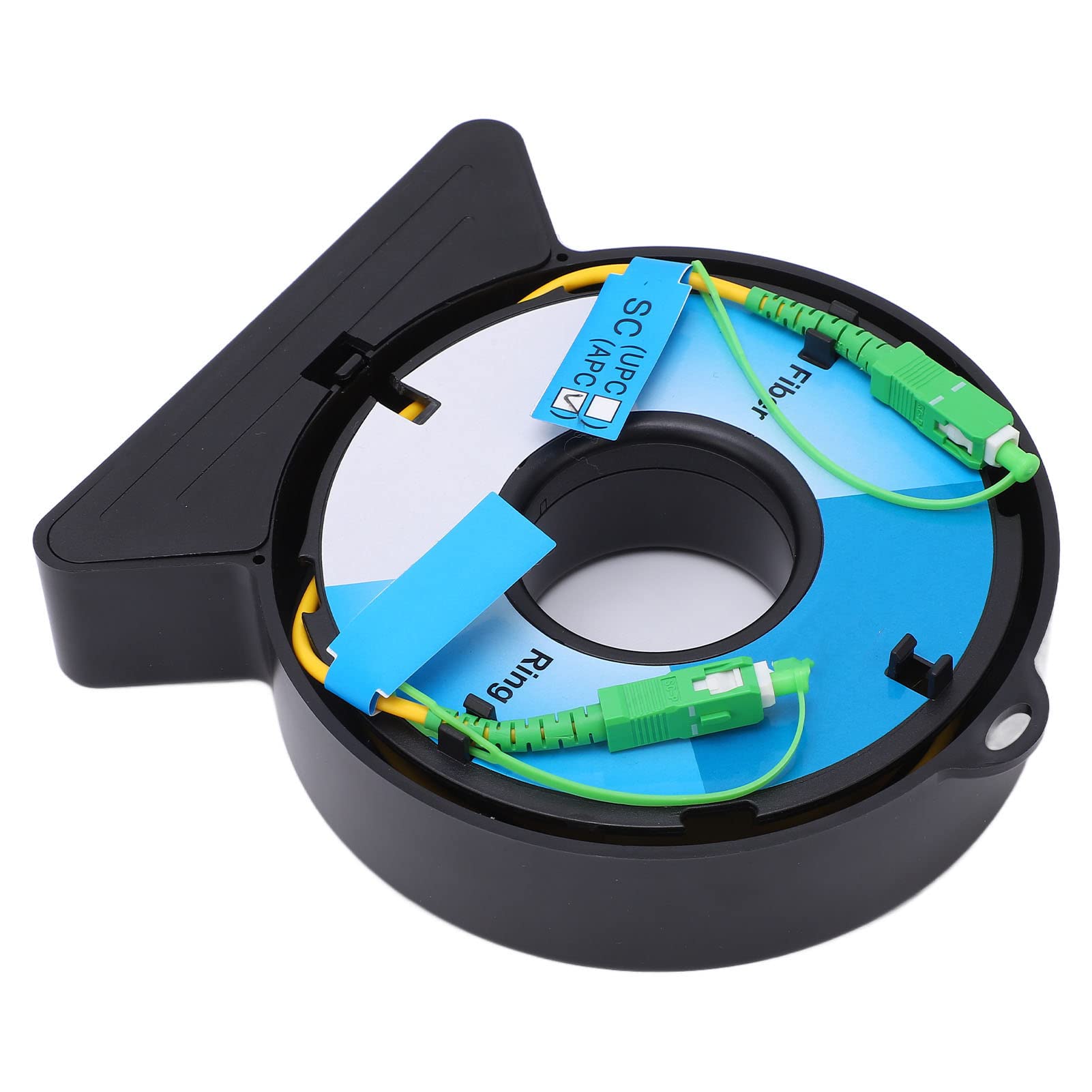 Garosa Cable de Lanzamiento OTDR, Caja de Cable de Lanzamiento de Fibra óptica ABS de 300 M SC a SC, Umbral de Pulso 10.00 de 50 Ns, Herramienta de Prueba de Zona Muerta para Técnicos de Fibra