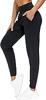 The Gym People Women's Tapered Jogger Pants: Lightweight Athletic Leggings with Pockets, Tummy Control for Yoga, Running, Workout