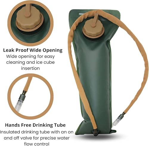 Miniatura 4 de M MCGUIRE GEAR Hydration Backpack, with 3L100 oz. Hydration Pack, Water-Resistant Nylon Hiking Pack with Water Bladder for Running, Cycling, and