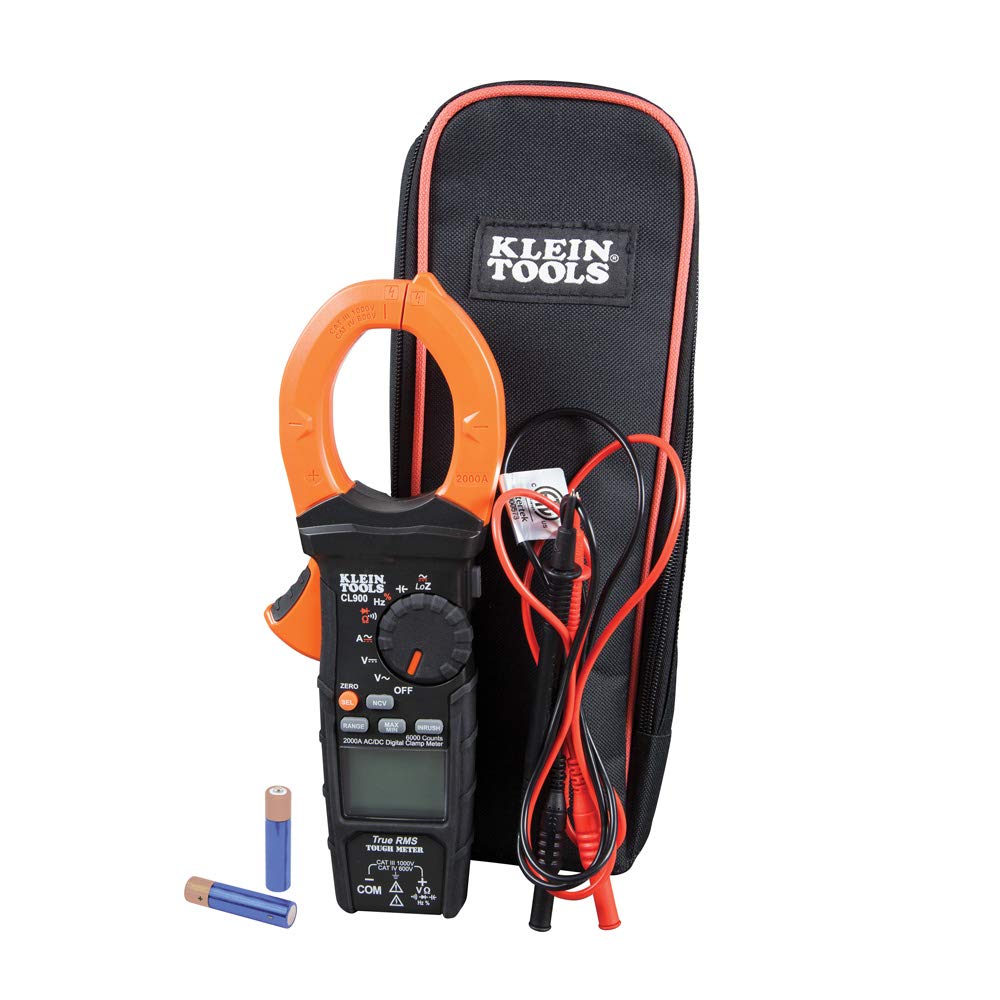 CL900 Digital Clamp Meter, Auto Ranging TRMS, AC/DC Voltage/Current, 2000A, LoZ , Continuity, Frequency, NCVT, Temp, More, 1000V