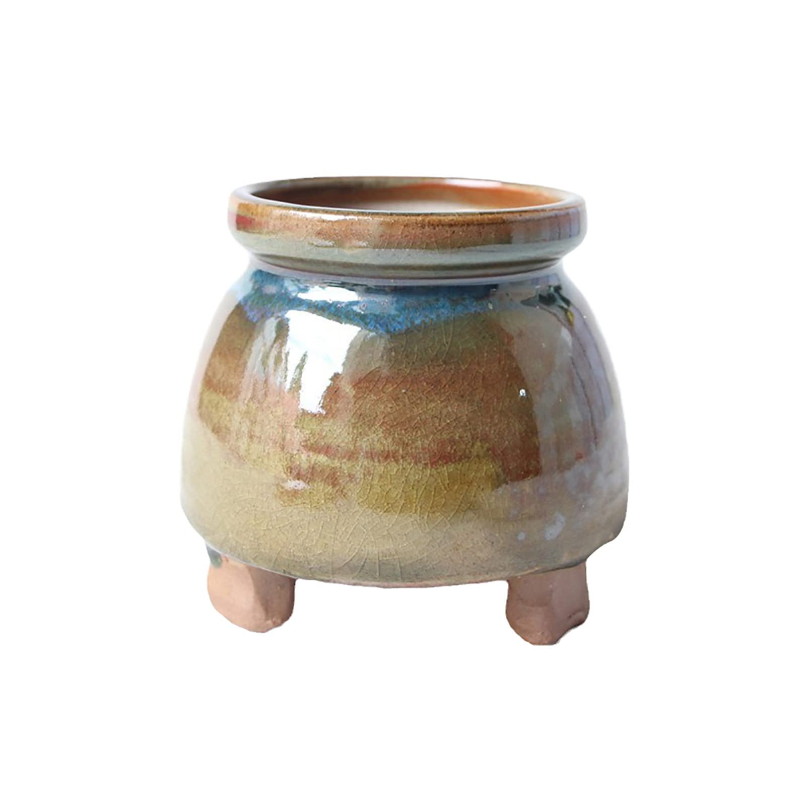 YUANstore Jingdezhen ceramic milk tank medium coarse pottery retro old pile air -breathable creative simplicity, succulent plant flower pot cultivation pot pork succulent pot