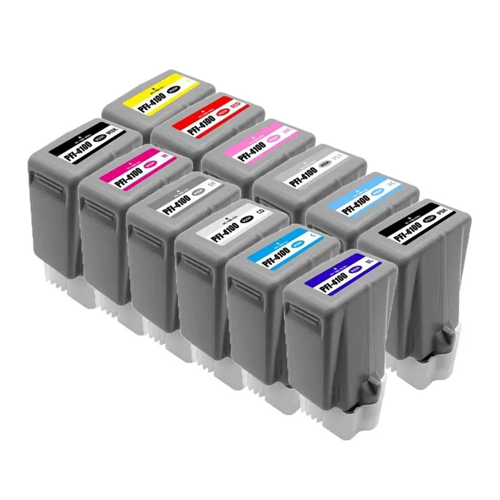 1 Juego de Cartuchos de Tinta PFI-4100, Compatible con Canon