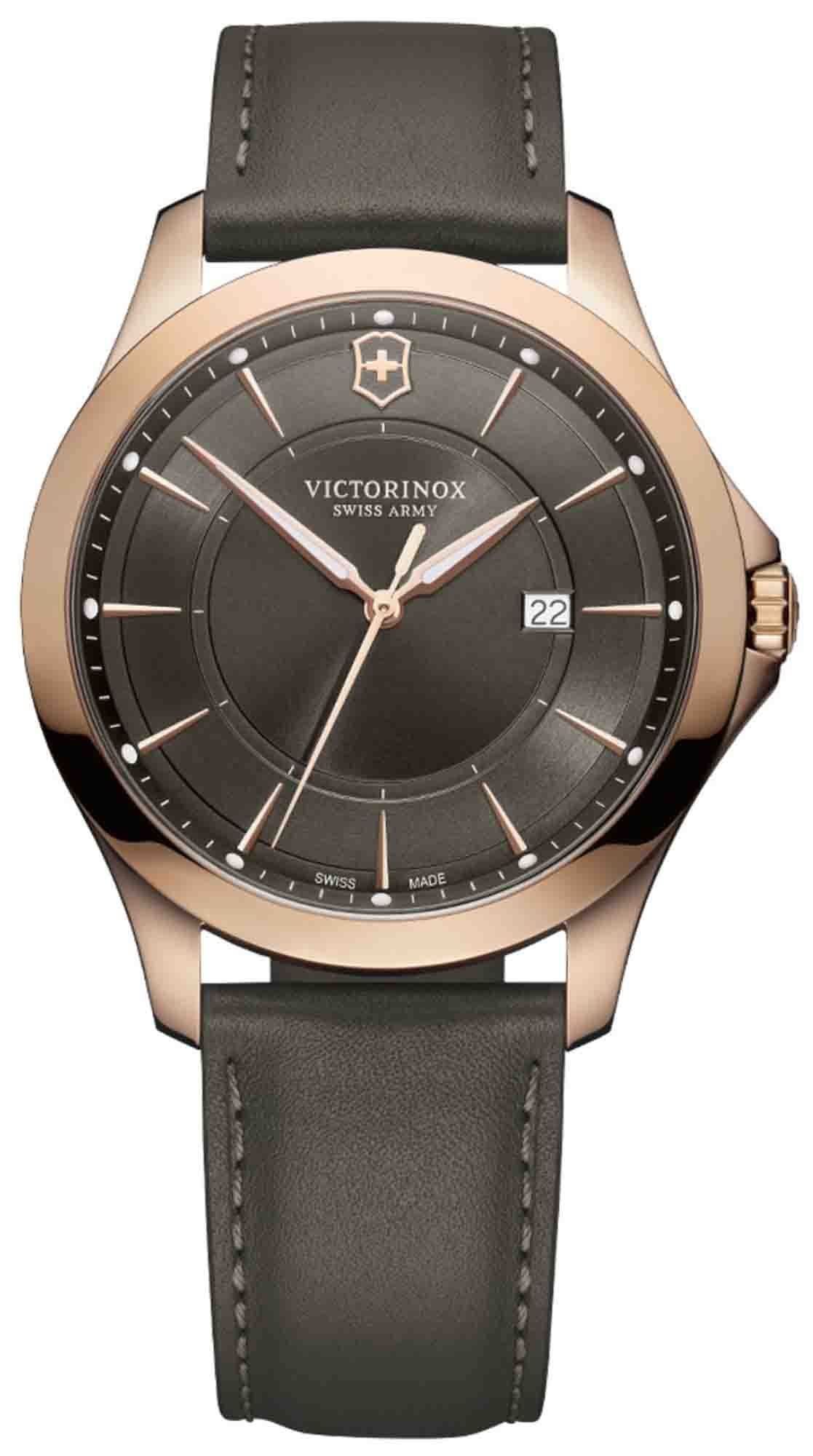 Victorinox Alliance Ø 40 mm Reloj de Pulsera de Hombre, Swiss Made, Cuarzo analógico, Sumergible hasta 100 m, Cristal de Zafiro