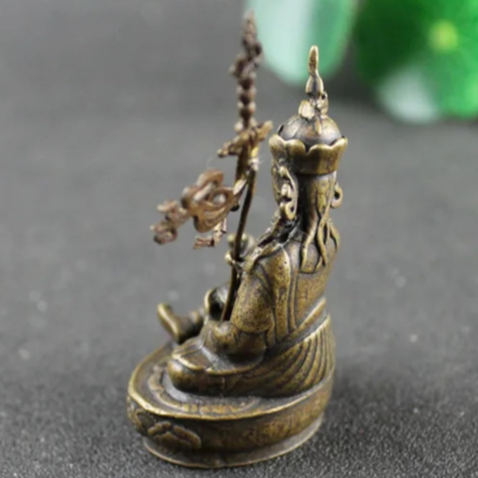 Statua di Buddha di loto in rame, 7,3 cm, decorazione da tavolo per casa e ufficio