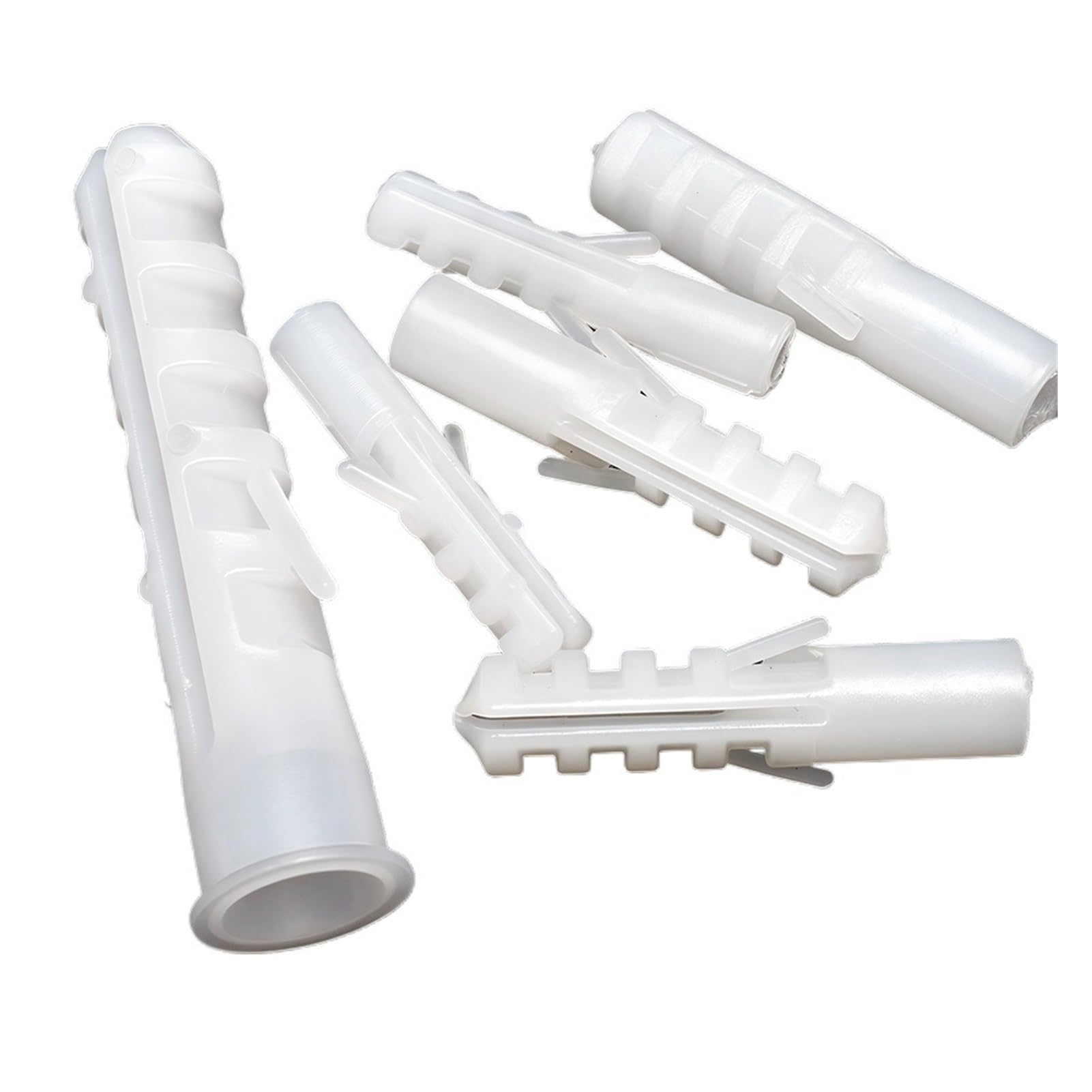 Tubo di espansione in plastica, tasselli, tasselli in plastica bianca M5 M6 M8 confezione multipla (20 pezzi, M5)