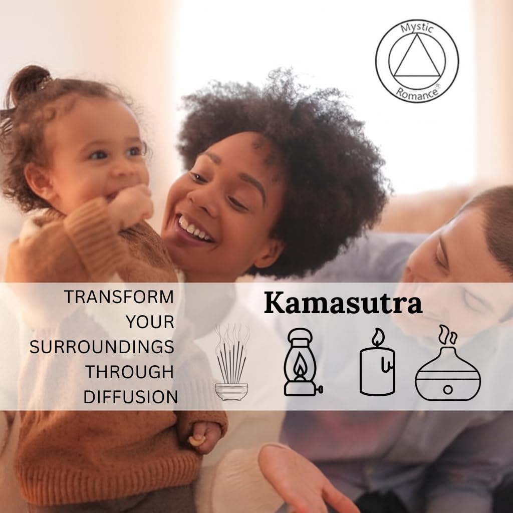 Mystic Romance Kamasutra 120ml Aroma Oil – Oil Diffuser Air Freshener for Home, Essential Oil Diffuser Fragrance, Diffusers for Home & Apartment Essentials, Bathroom & Living Room Decor Scent (120ml)