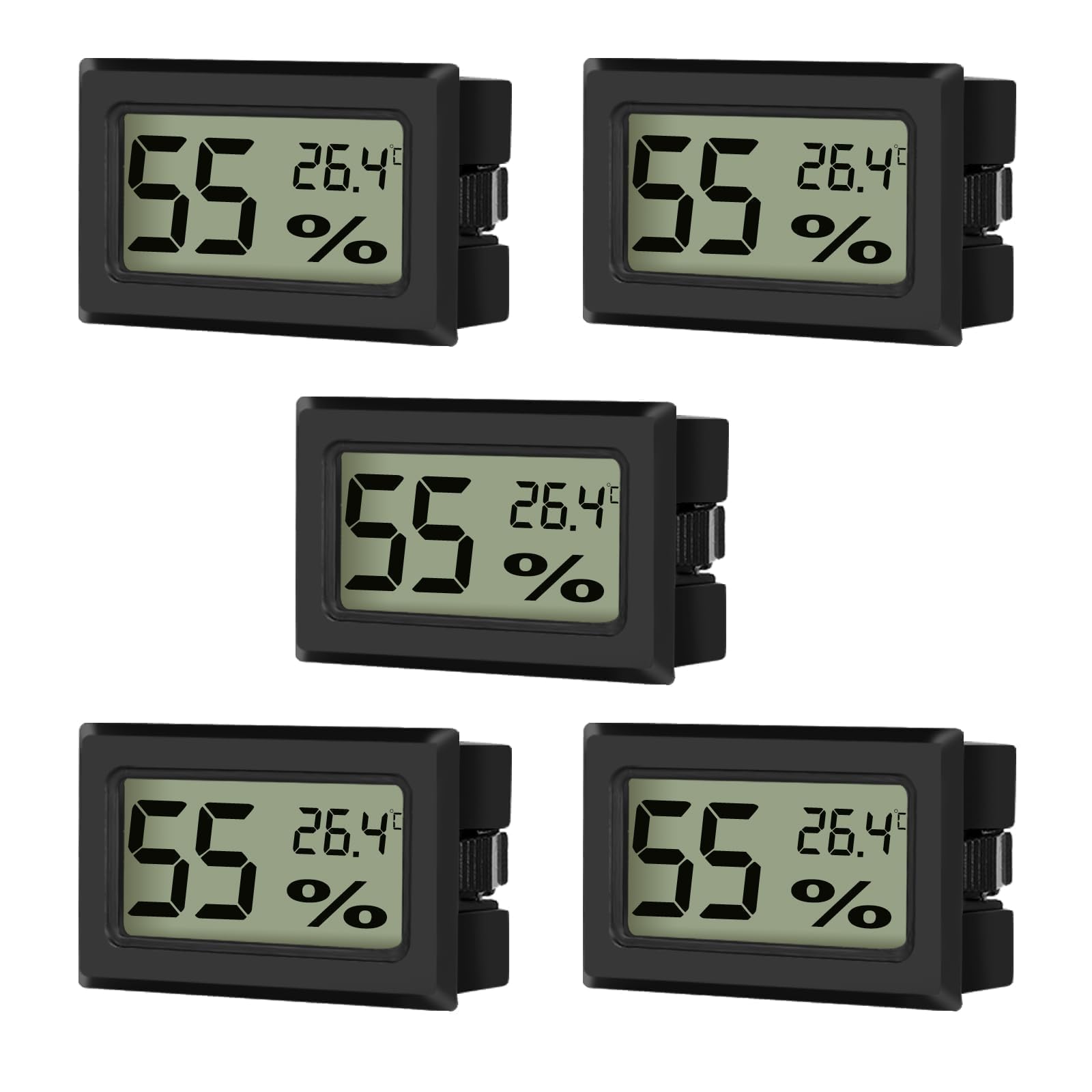Sponsored Ad – EEEKit Digital Hygrometer Thermometer, 5-Pack Temperature Humidity Meter Gauge, Indoor Mini Hydrometer for Greenhouse, Black