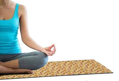 Miniatura 2 de Lunarable Modern Yoga Mat Towel, Chevron Zigzag Lines Abstract Image Geometric Arrows Artwork, Non-Slip Sweat Absorbent Yoga Pilates Workout Pad