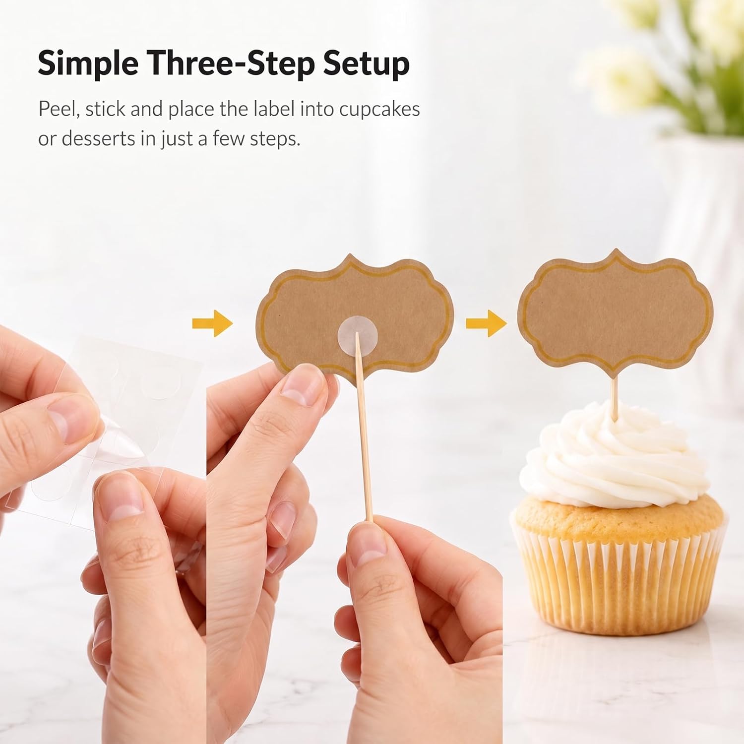 50 Pieces Cheese Markers for Charcuterie Board and Buffet, Blank Food Labels with Toothpicks, Flag Picks for Appetizers, Cupcakes and Party Decorations