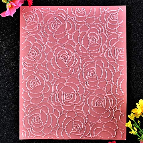 Kwan Crafts Flowers Plastic Embossing Folders for Card Making Scrapbooking and Other Paper Crafts, 12.1x15.2cm