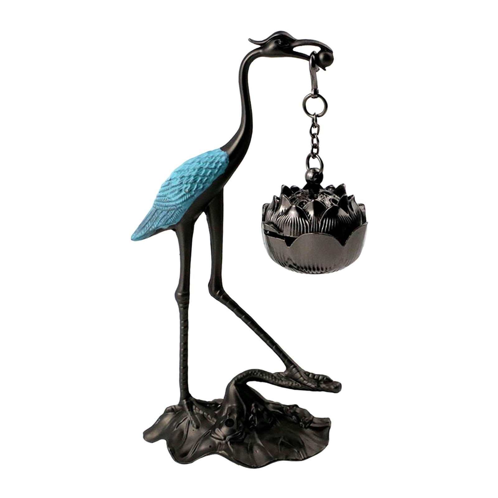 Hanging Incense Burner Crane Censer Furnace Incense Diffuser Cone Incense Holder for Dining Room Meditation Bedroom Farmhouse, A