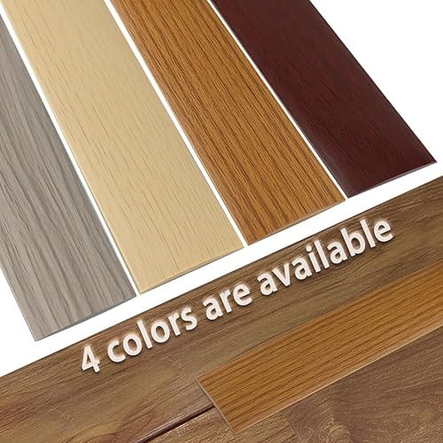 Miniatura 4 de Tira de Transición de Piso de 2" Autoadhesiva de Vinilo Plano con Respaldo Fuerte (5cm, 20 pies, Roble Rojo)