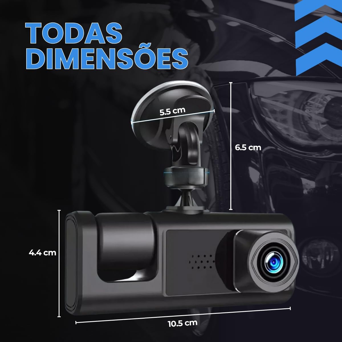 Comparison table showing improved version features like 1080p video, pixel stability, sensitive buttons, durable material, temperature resistance, and quality materials versus an older version with 800p, unstable pixels, slow buttons, fragile material, and inferior materials.