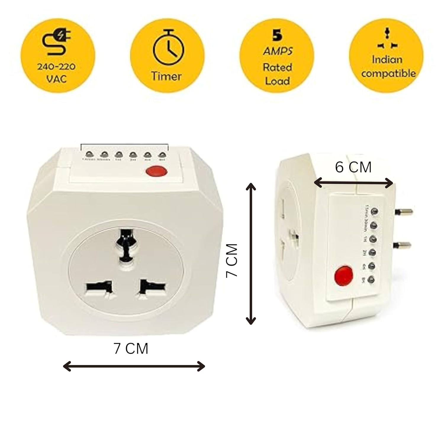 Embox Timer Switch for Lights | Automatic On Off Switch Timer | Programmable Power Cut Off for Lights | Charging Mobile Laptop Lighting Glow Sign Board Aquarium1500W 1