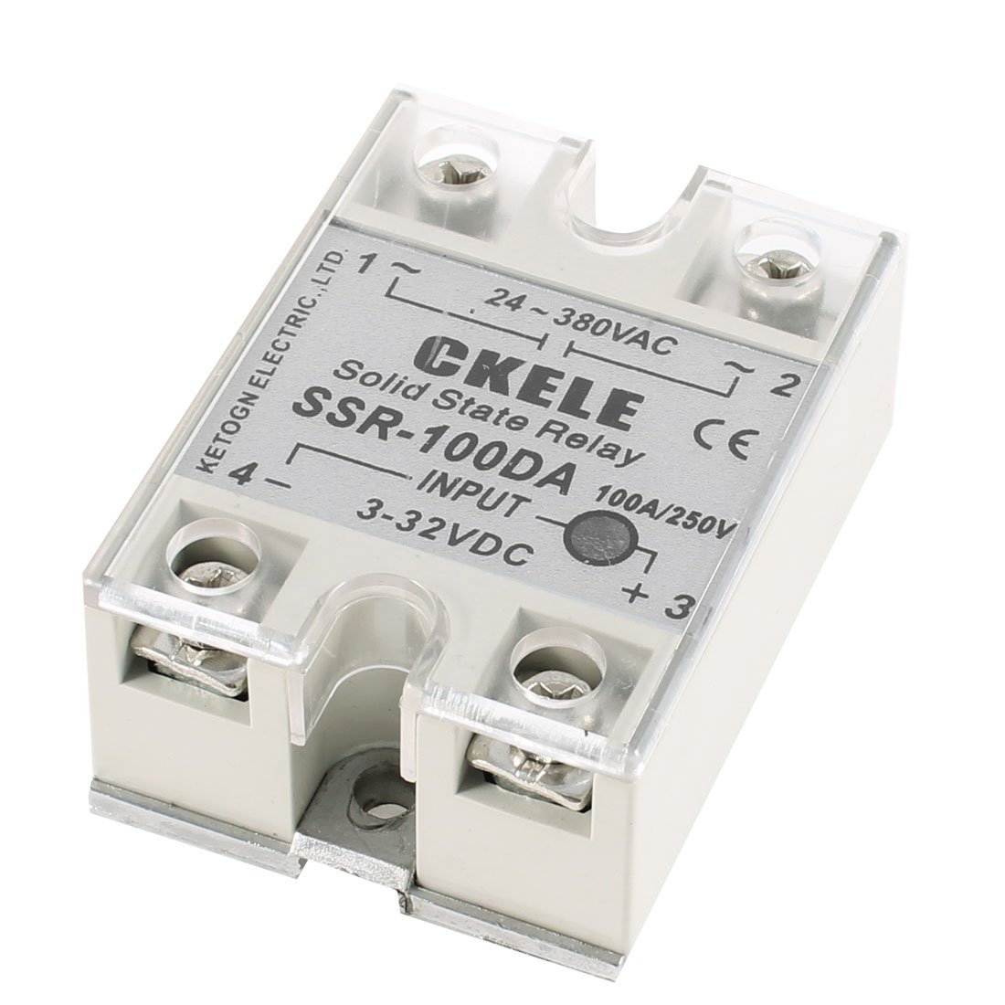 GJZIFGFWQ SSR-100DA 3-32V DC Input 24-380V AC Output 100A Solid State Relay