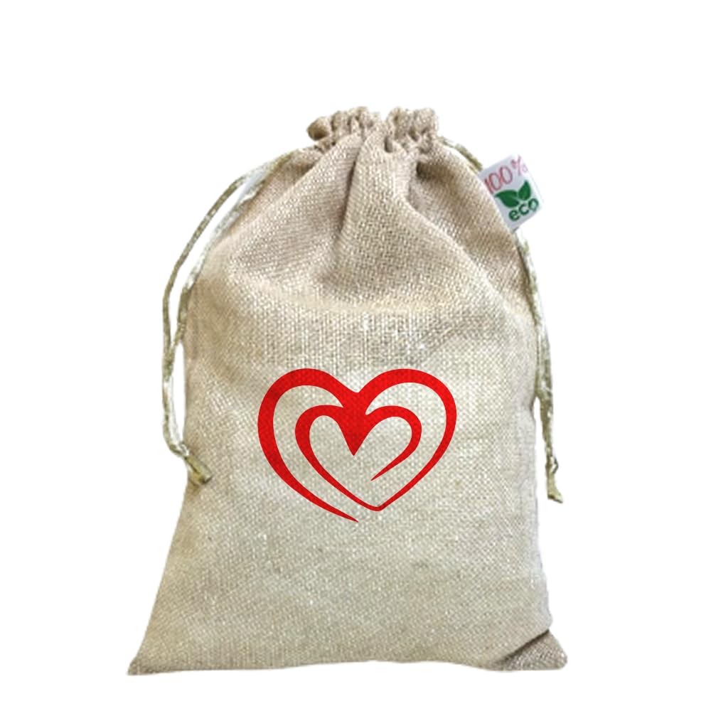 Ivarian - Multi-purpose Jute Potli Bags, Diwali Gifting Bag, Gifting Bag for Return Gifting. (10x14cms, Heart, Set of 50) (B08KQ5LR14) Amazon Price History, Amazon Price Tracker