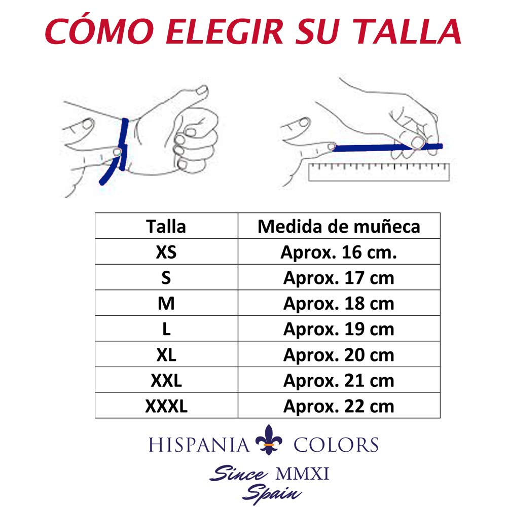 Hispania Colors – Pulsera con Bandera de España Wake Up Azul Marino – Elástico, Piel y Cordón Náutico – Cierre de Acero Inoxidable – Hecha a Mano en España