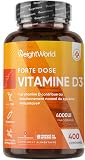 Vitamine D3 4000ui, 400 Micro Comprimés (pour +1 An), Vit D Cholécalciférol - 1