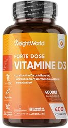 Vitamin D3 4000IU - 1+ Year Supply - 400 Tablets - Easy t…