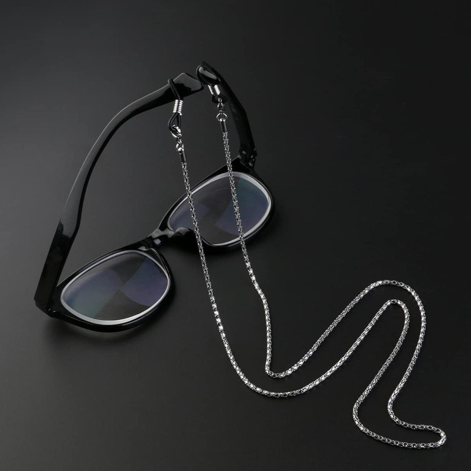 Chaînes pour Lunettes, Cordons de Maintien réglables, lanières Anti-Perte pour Lunettes, Cordon de sécurité pour Lunettes Noires