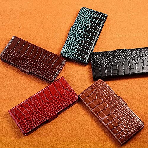 Funda iPhone 14 Plus con tapa de cocodrilo azul ideal para viajar sin cartera 3